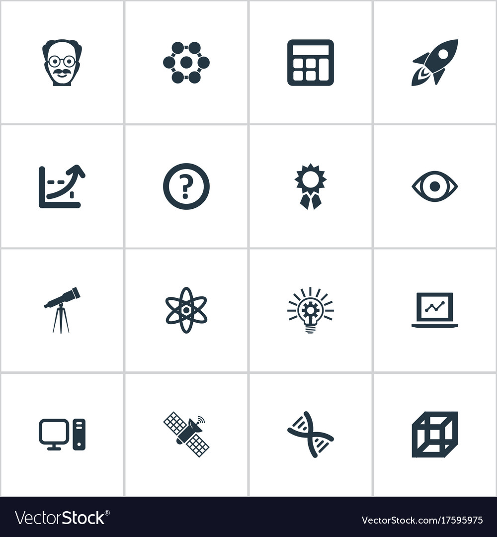 Set of simple knowledge icons
