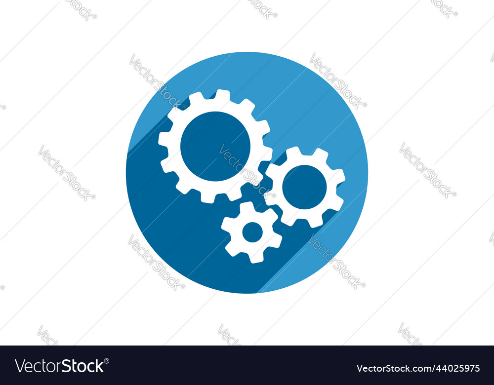 Setting icon with work cog gear element cogweel