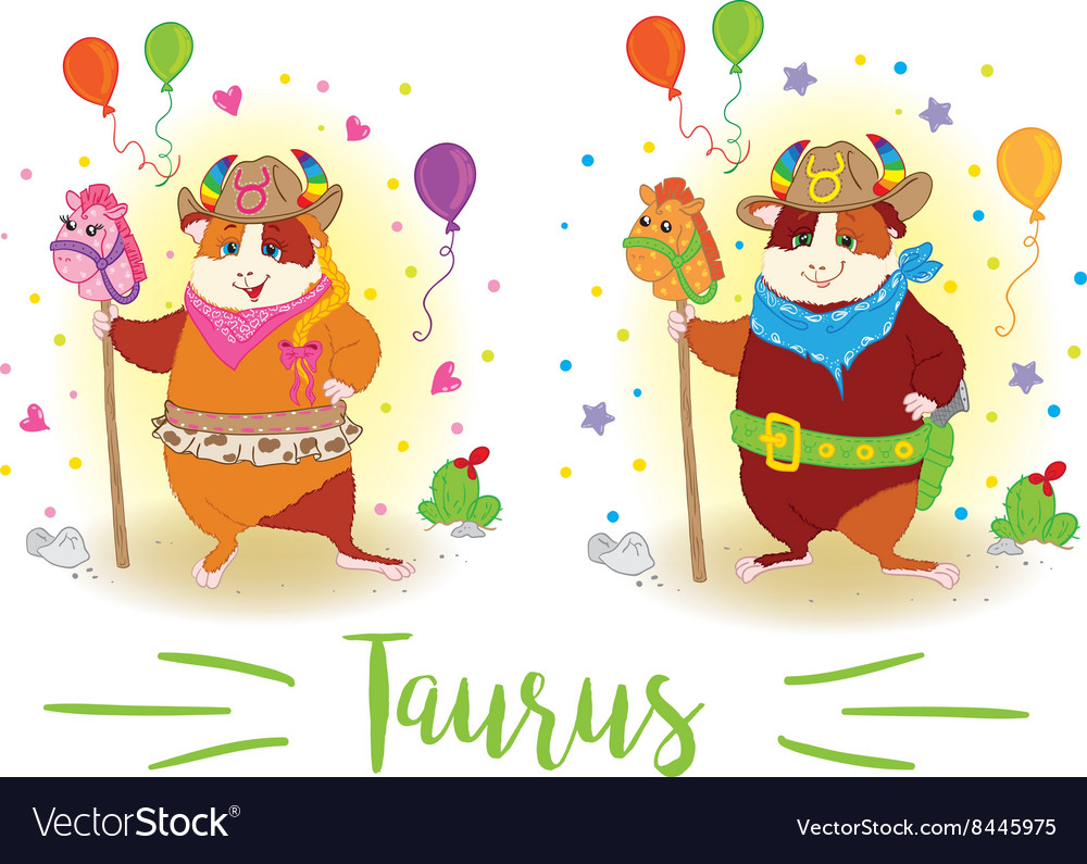 Signs of the zodiac guinea pig taurus