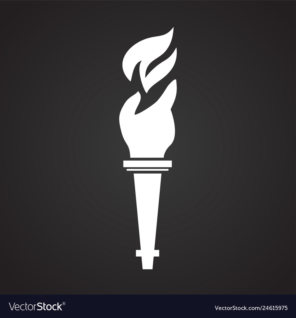 Torch icon on background for graphic and web Vector Image Torch icon on background for graphic and web