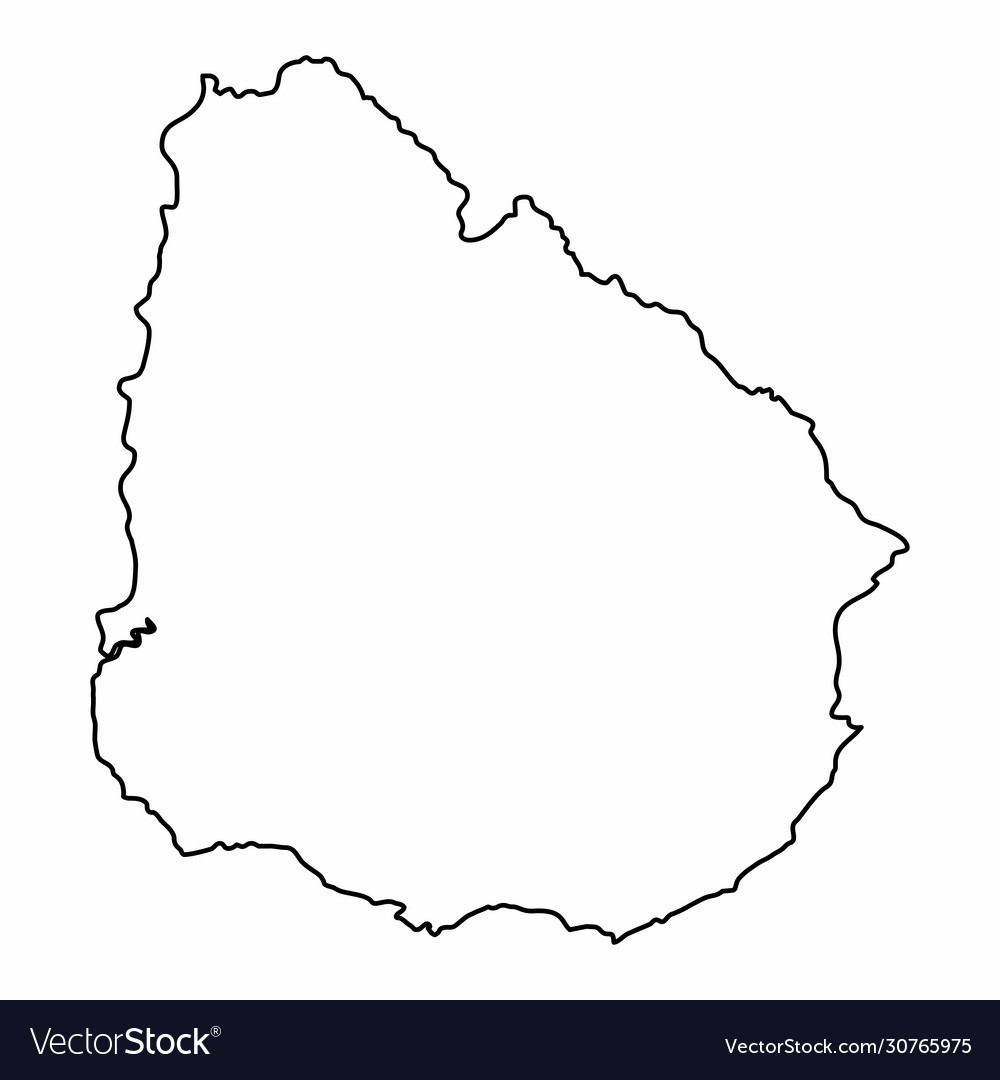 Uruguay outline map Royalty Free Vector Image - VectorStock