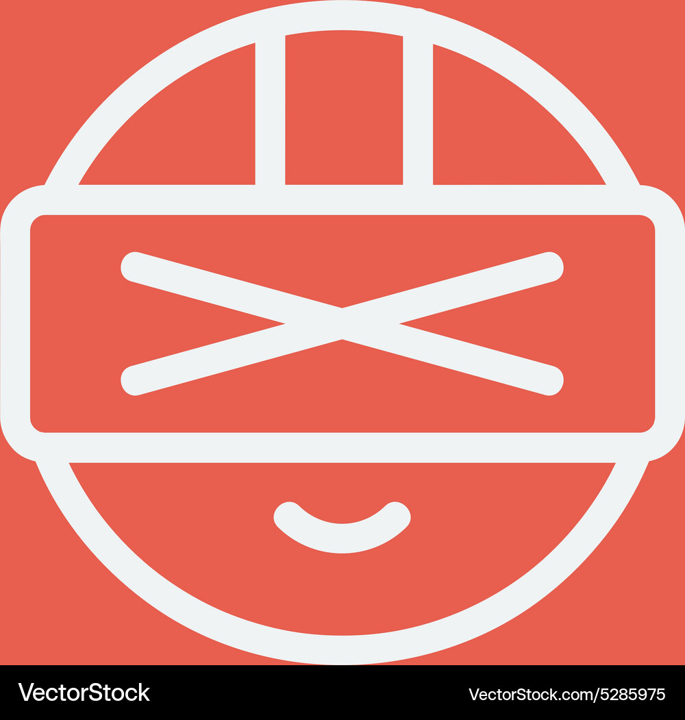 Virtual reality headset thin line icon Royalty Free Vector