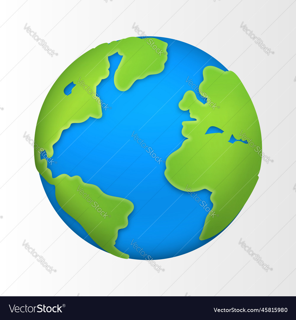 3D Cartoon Earth Globe
