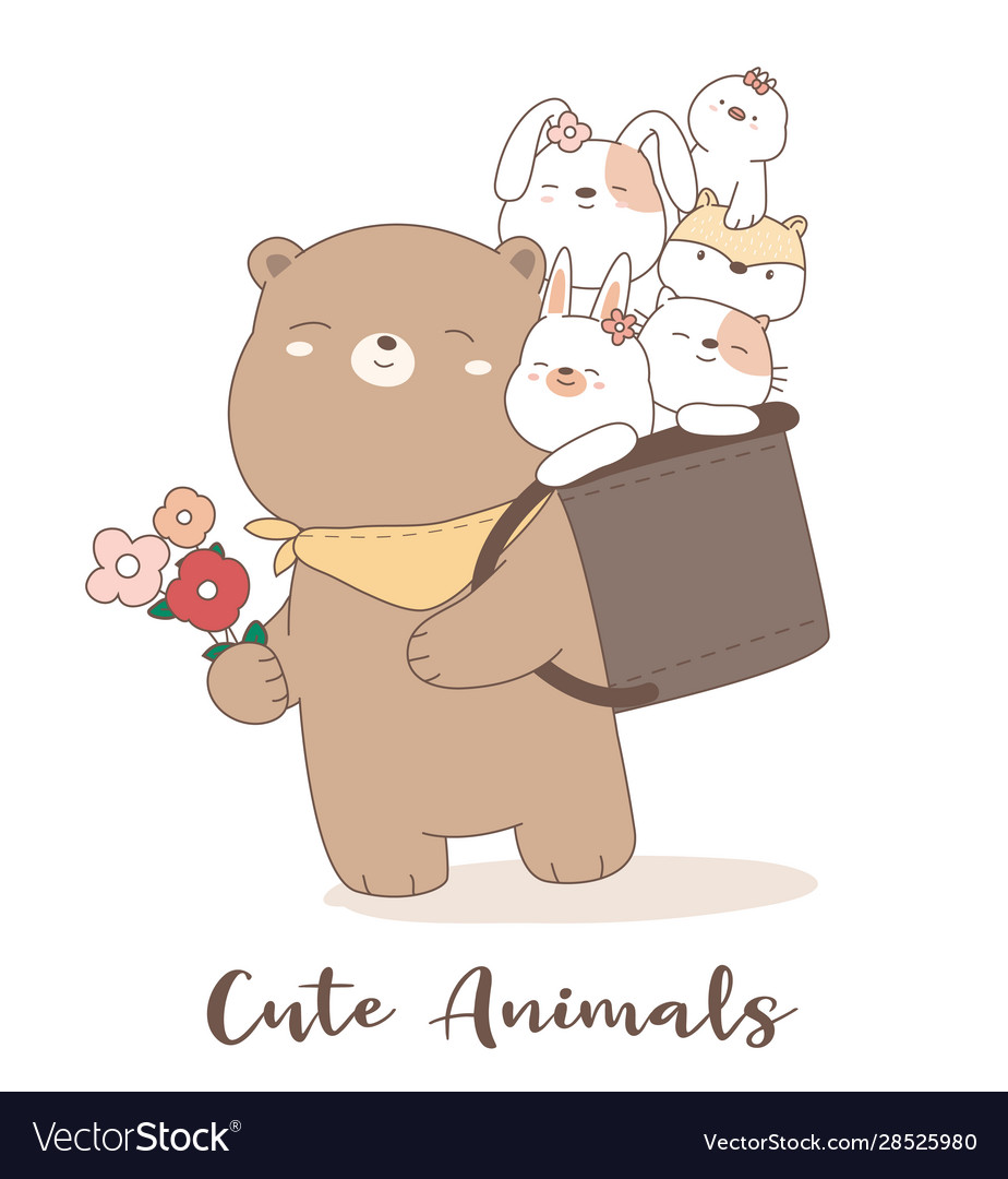 Adorable Baby Tiere Cartoon
