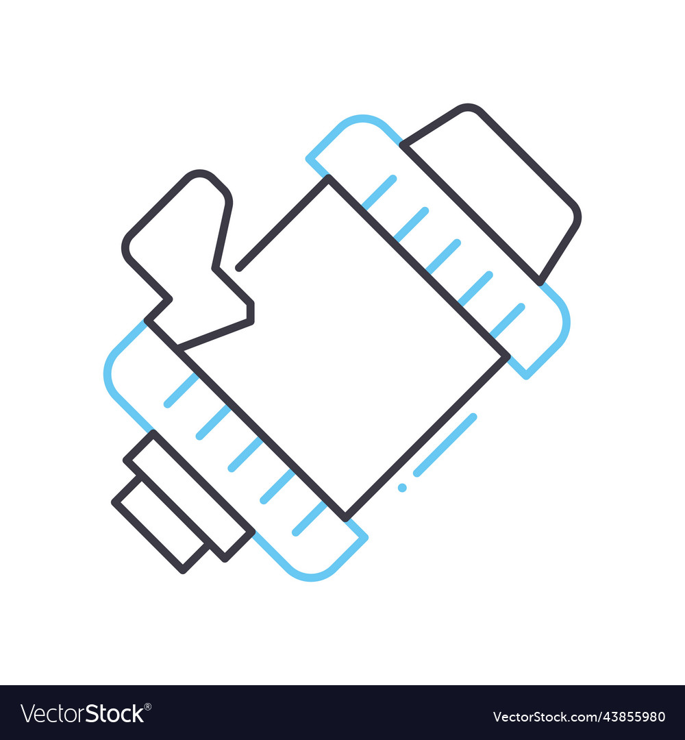 Alternator line icon outline symbol