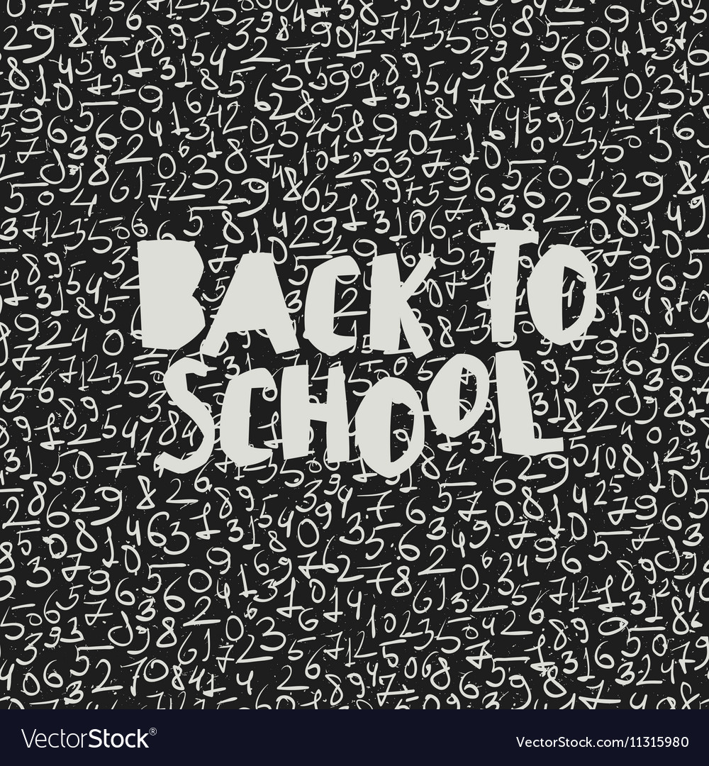 Back to school poster design with seamless numbers