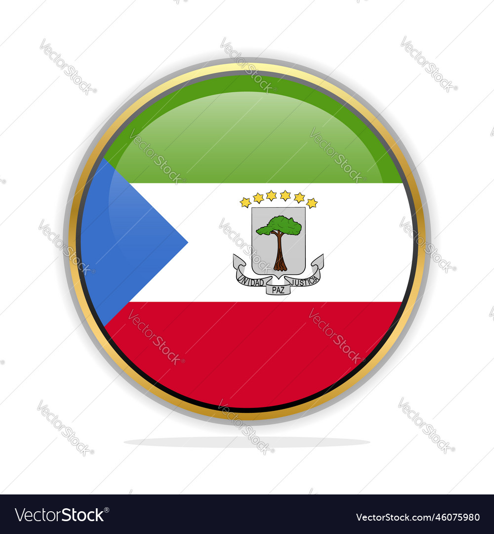 Button Flag Design Template equatorial guinea vector image Button Flag Design Template equatorial guinea