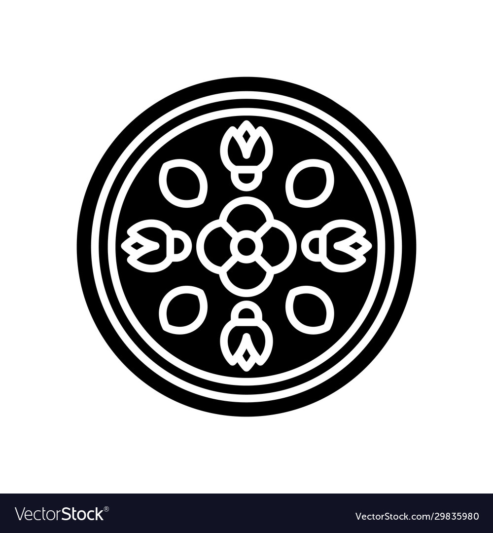 Creating patterns black icon concept vector image Creating patterns black icon concept