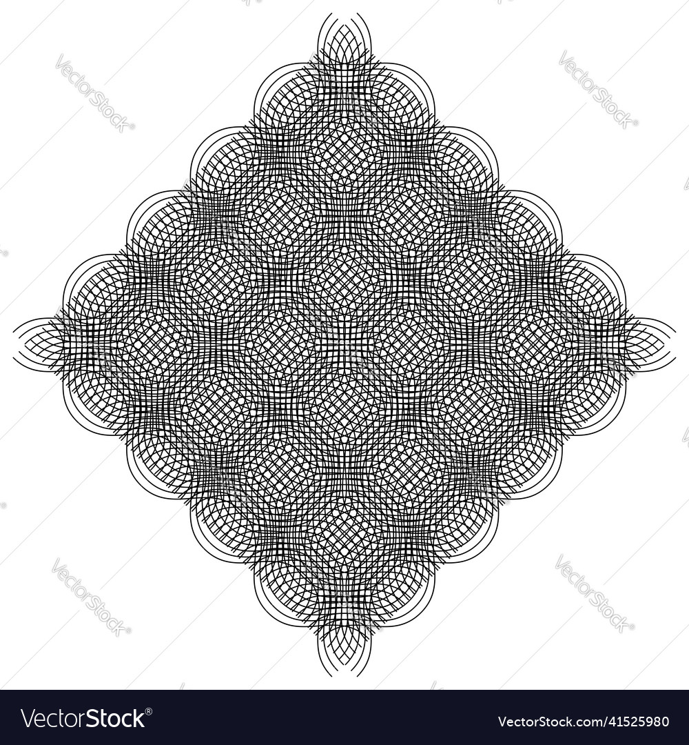 Geometric weave element with intersecting lines vector image Geometric weave element with intersecting lines