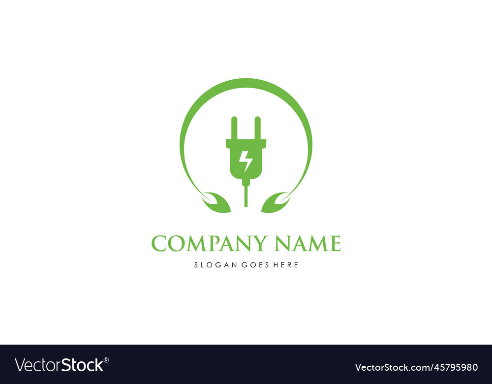 Green leaf eco nature ecology nature element Vector Image