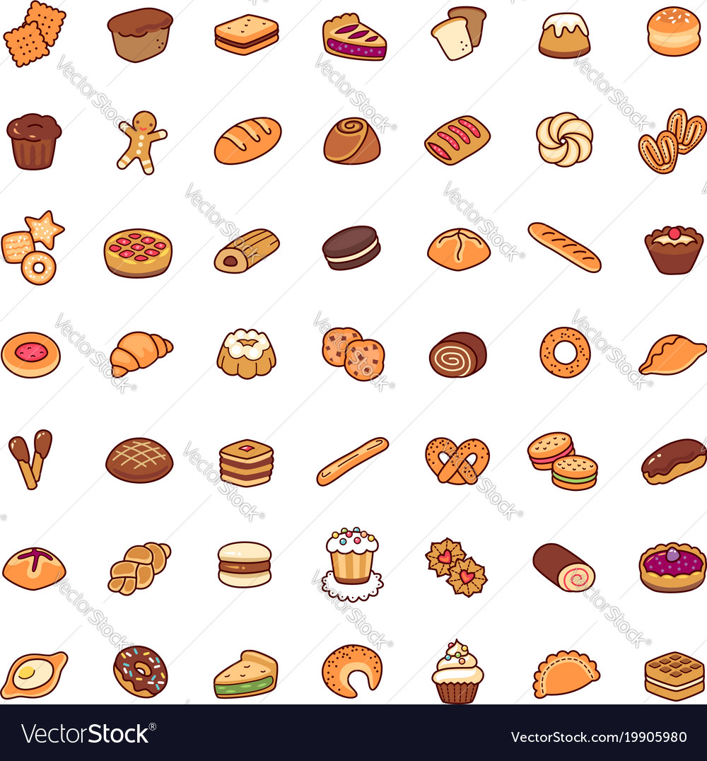 Icons bakery Royalty Free Vector Image - VectorStock