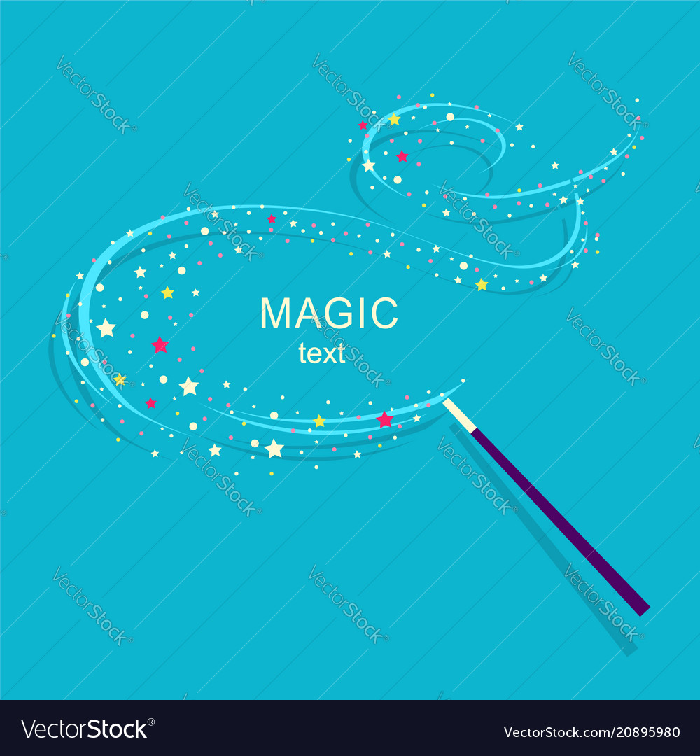 Magic wand background Royalty Free Vector Image