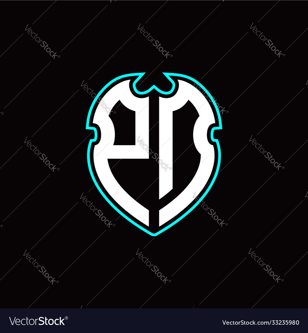 P d initial logo design with a shield shape Vector Image P d initial logo design with a shield shape