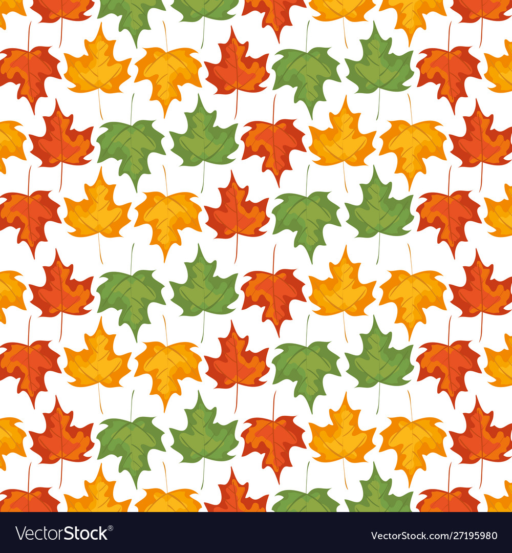 Pattern autumn leafs decoration