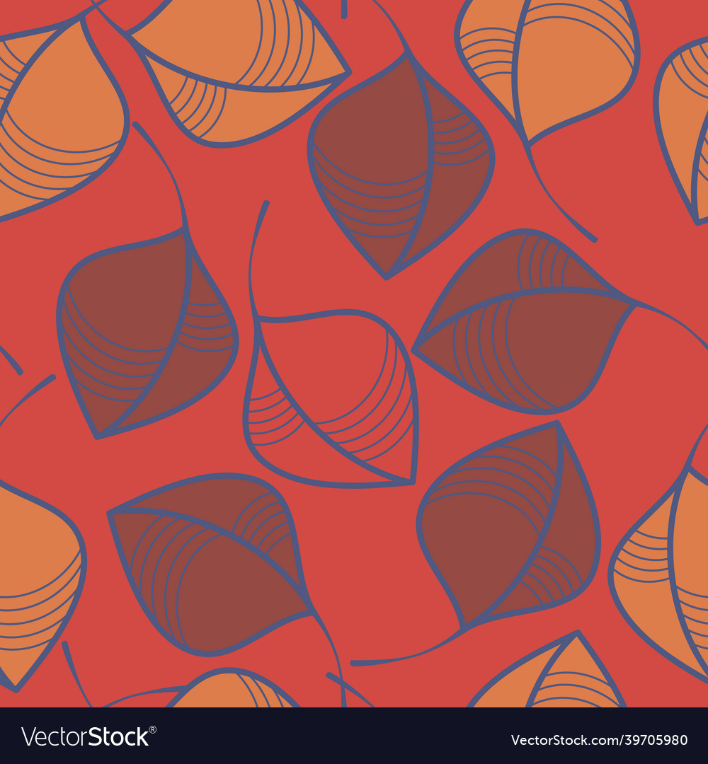 Seamless pattern with a motif of leaves Vector Image Seamless pattern with a motif of leaves