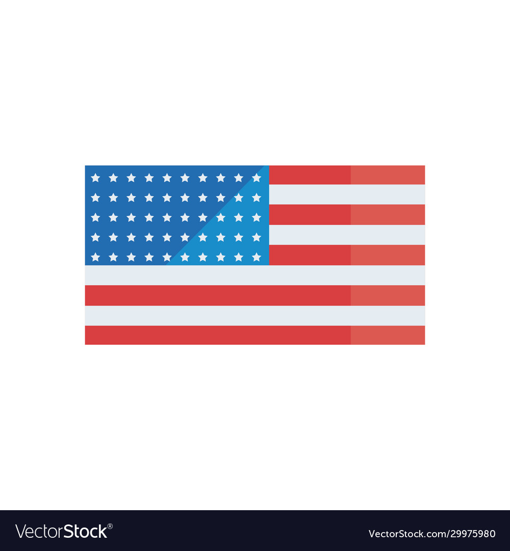 Usa flag fill style icon design Royalty Free Vector Image