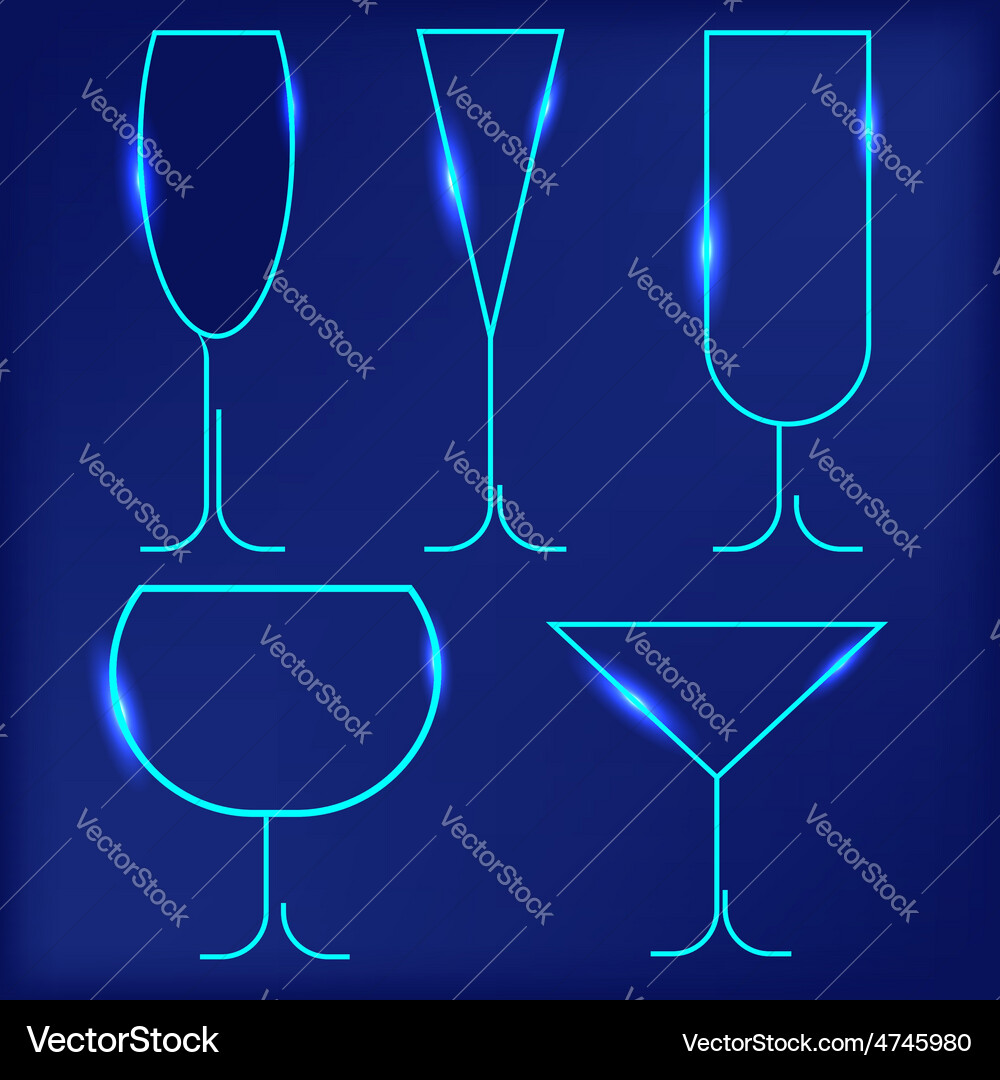 Wine glasses Royalty Free Vector Image - VectorStock