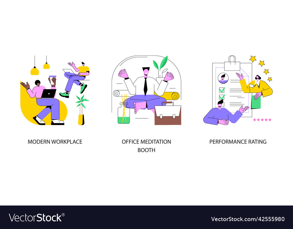 Working environment and productivity abstract Vector Image Working environment and productivity abstract