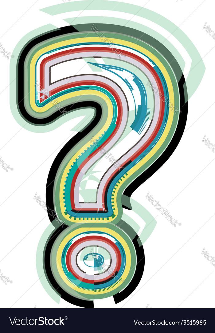 Abstract colorful question mark