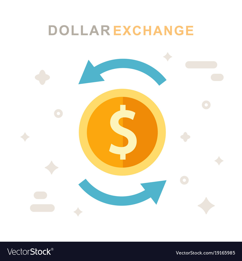Dollar Currency Exchange Concept Stock Market Vector Image