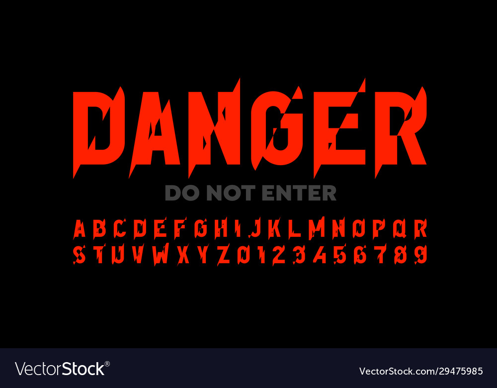 Hight voltage style font design alphabet letters vector image Hight voltage style font design alphabet letters