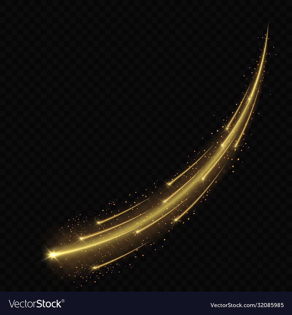 Meteor or comet on transparent background Vector Image Meteor or comet on transparent background