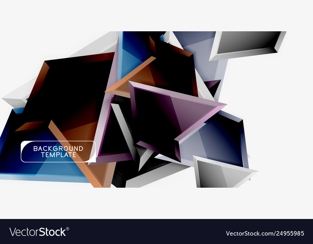 Minimal geometrical triangles with 3d effect Vector Image Minimal geometrical triangles with 3d effect