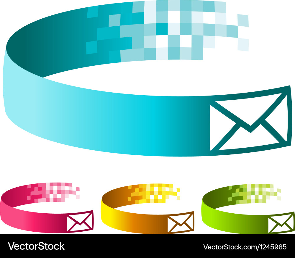 Pixel email banners Royalty Free Vector Image - VectorStock