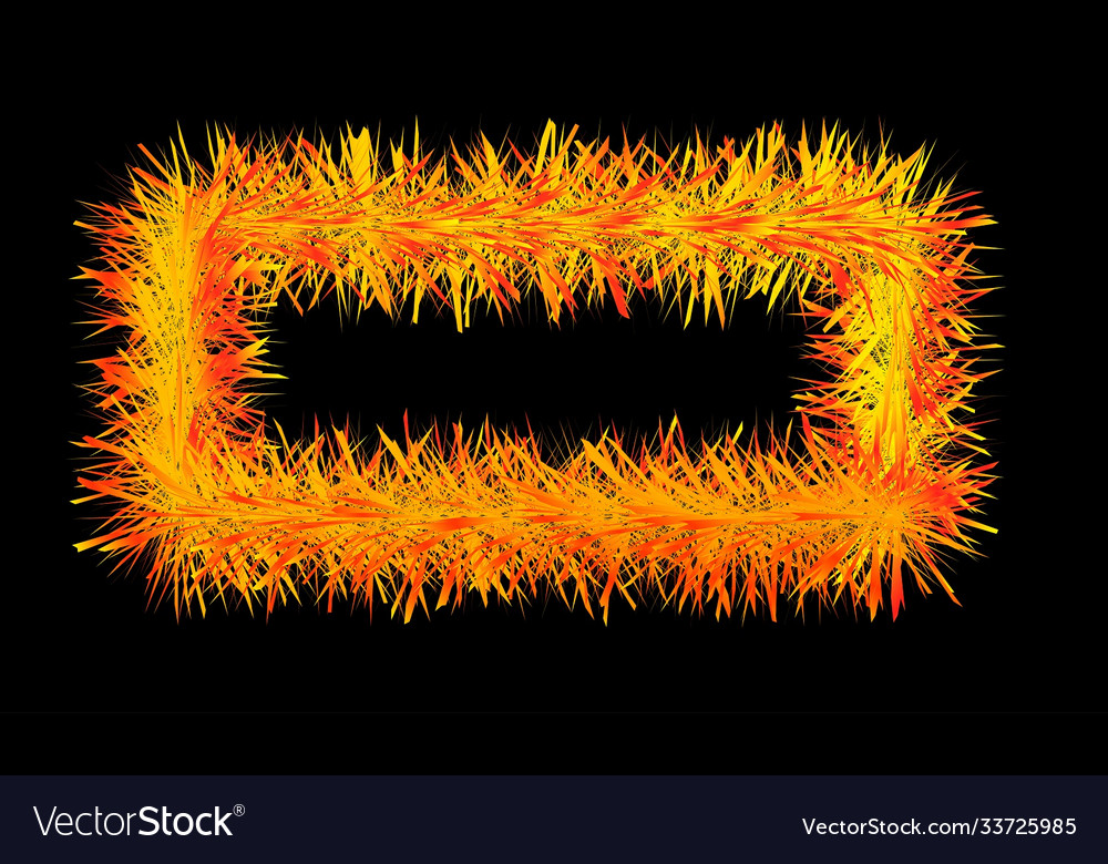Rectangular fluffy frame with fur texture