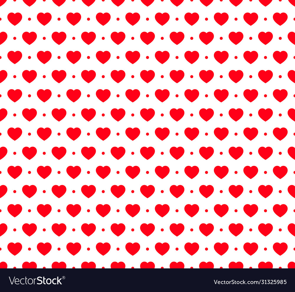 Red hearts seamless pattern