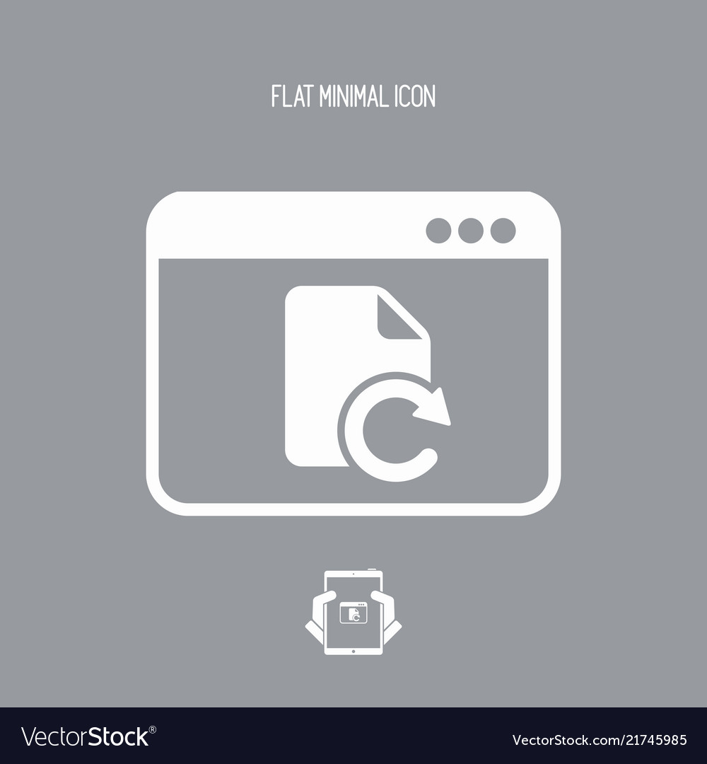 Refresh data window - flat minimal icon