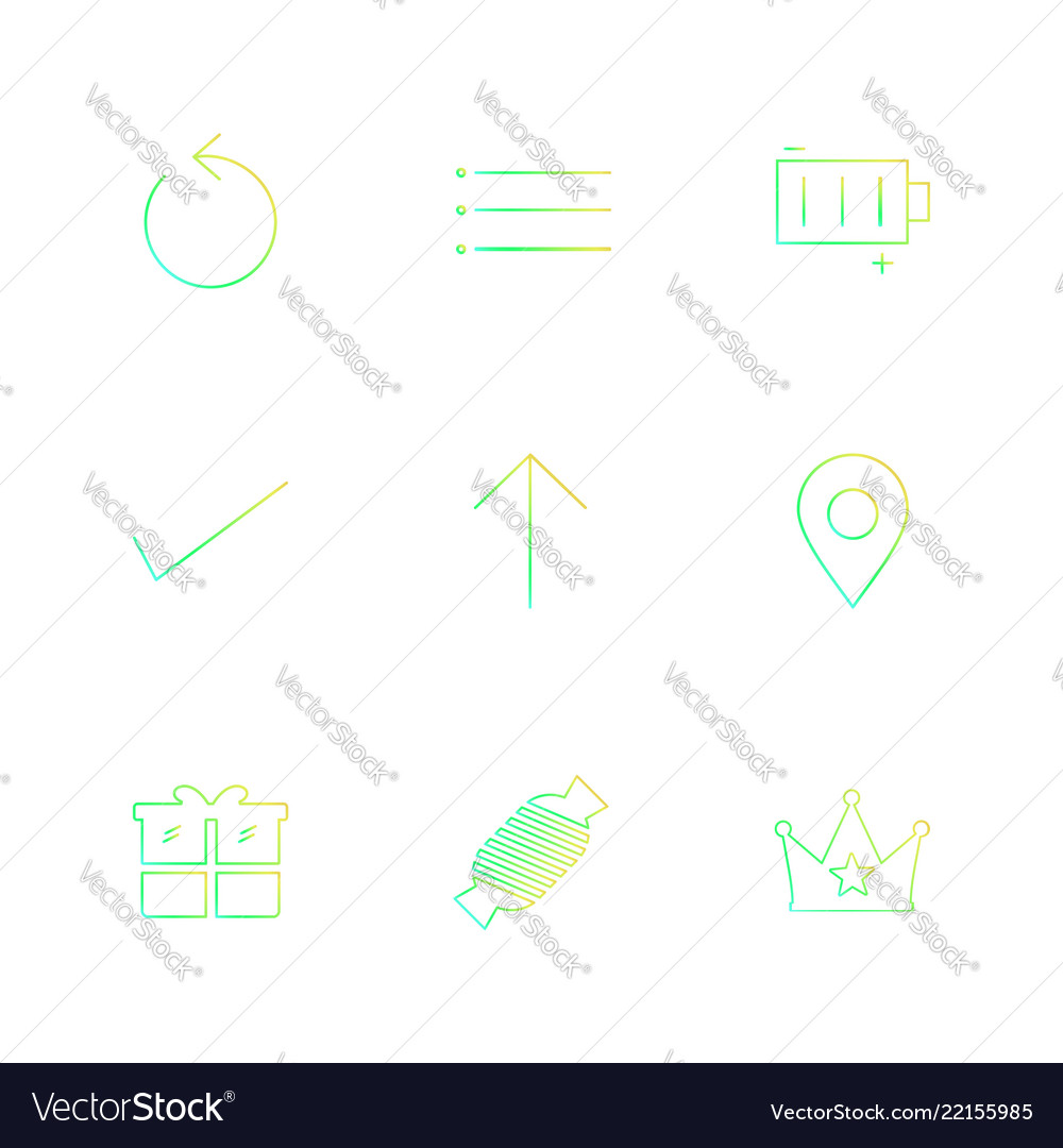Reset menu battery user interface icons