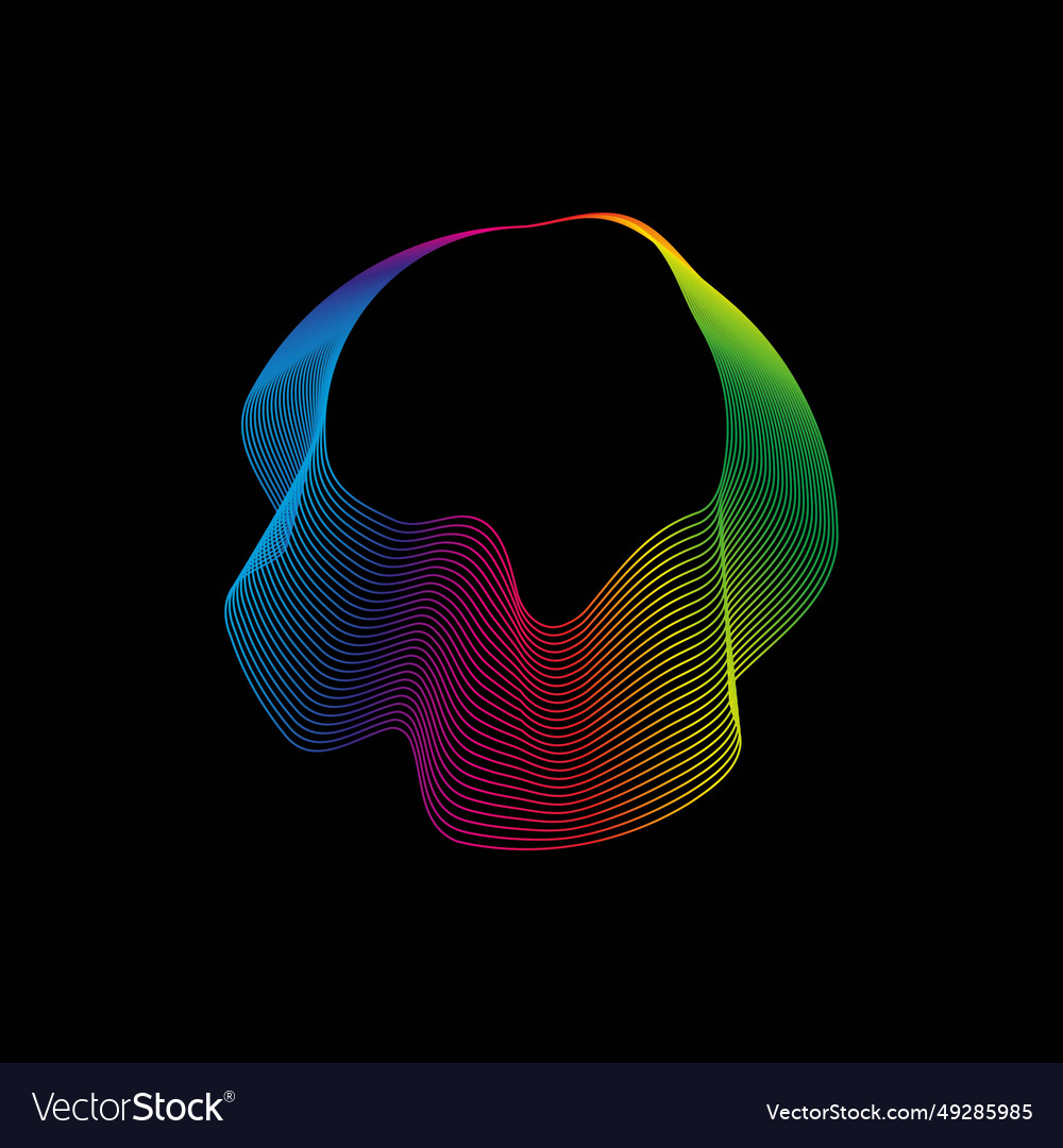 Sound wave equalizer rainbow color gradient