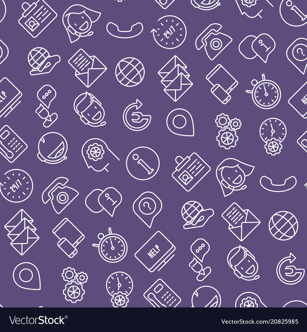 Support Service Icons Pattern