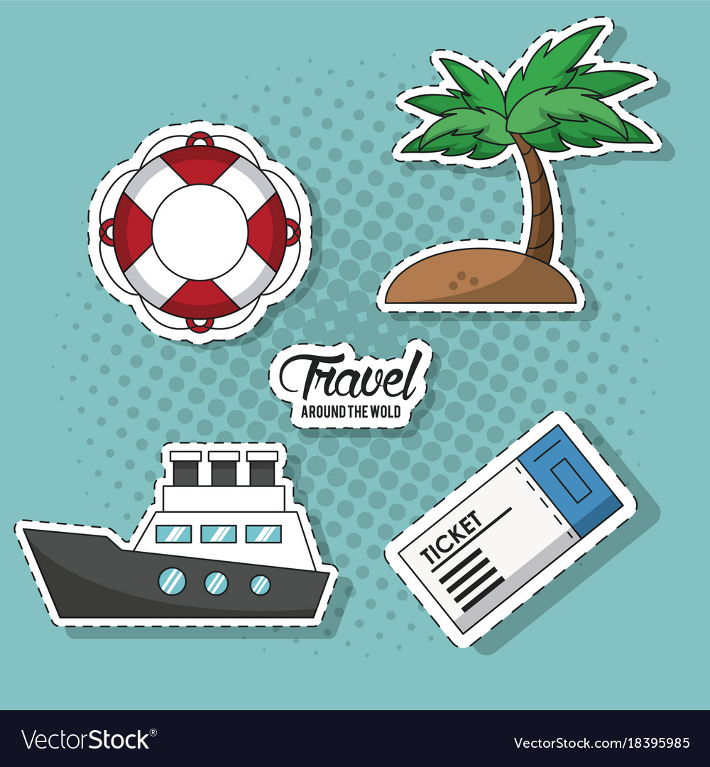 Travel Around The World Frame Royalty Free Vector Image Travel Around The World Frame Vector Image