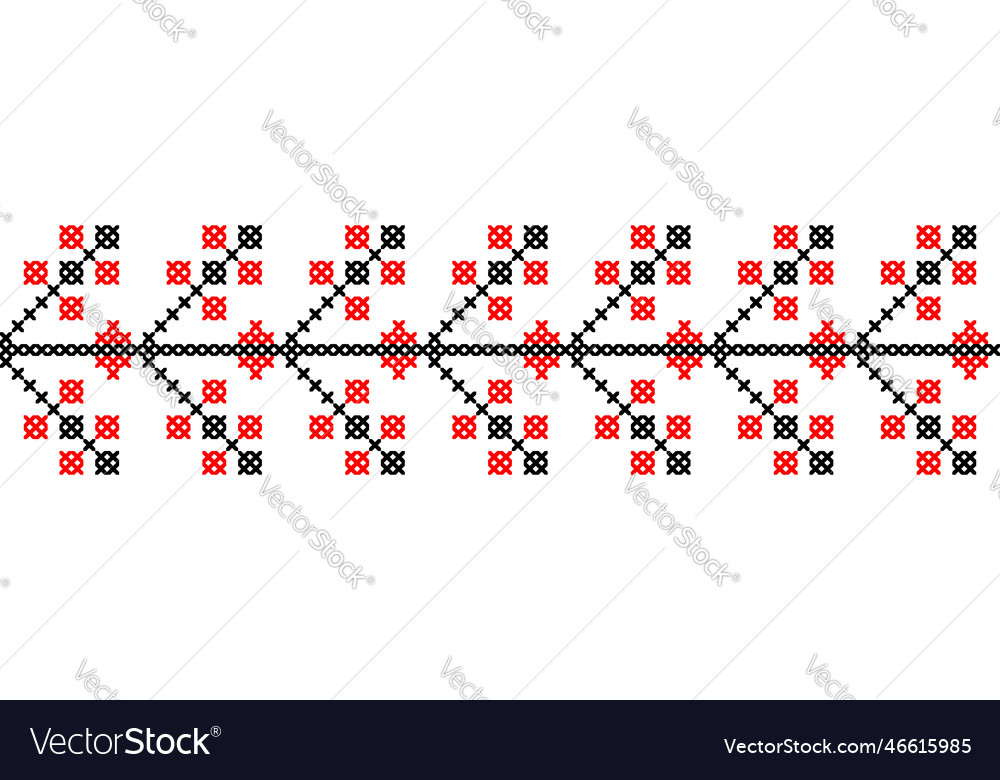 Ukrainian folk ethnic pattern ornament Royalty Free Vector