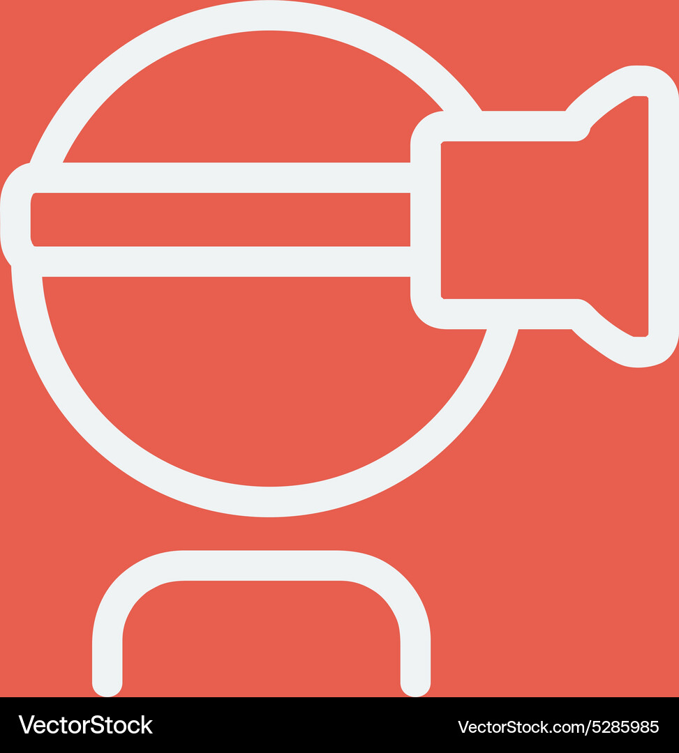Virtual reality headset thin line icon Royalty Free Vector