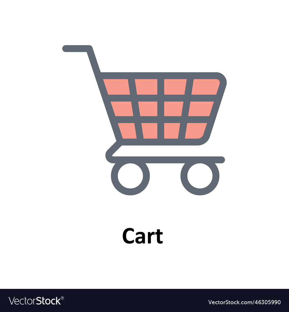 Cart fill outline icons simple stock i Royalty Free Vector