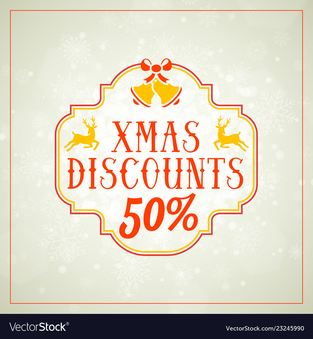 Christmas sale poster design holiday shopping vector image Christmas sale poster design holiday shopping