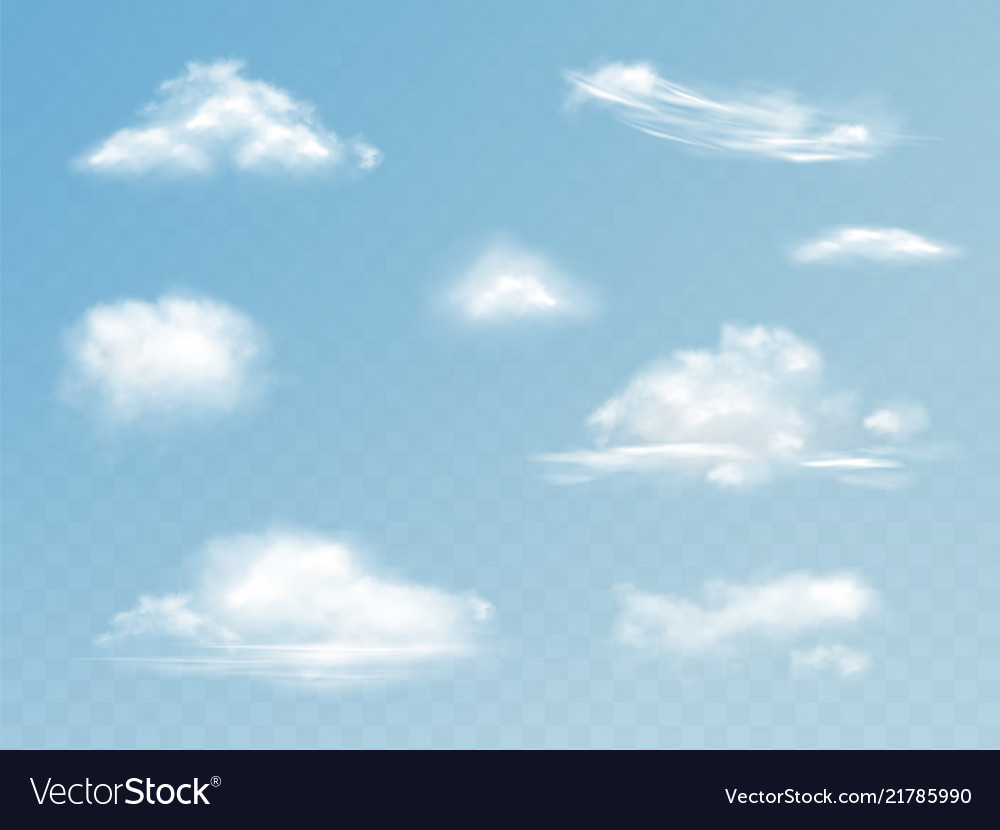 Clouds realistic isolated set