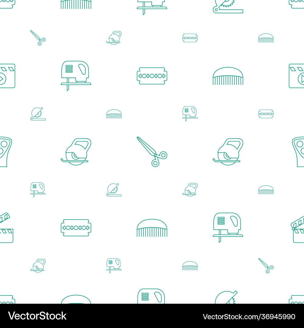 Cut icons pattern seamless white background Vector Image