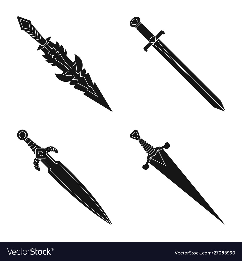 Design sharp and blade icon collection vector image Design sharp and blade icon collection