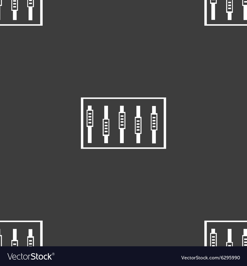 Dj console mix handles and buttons level icons