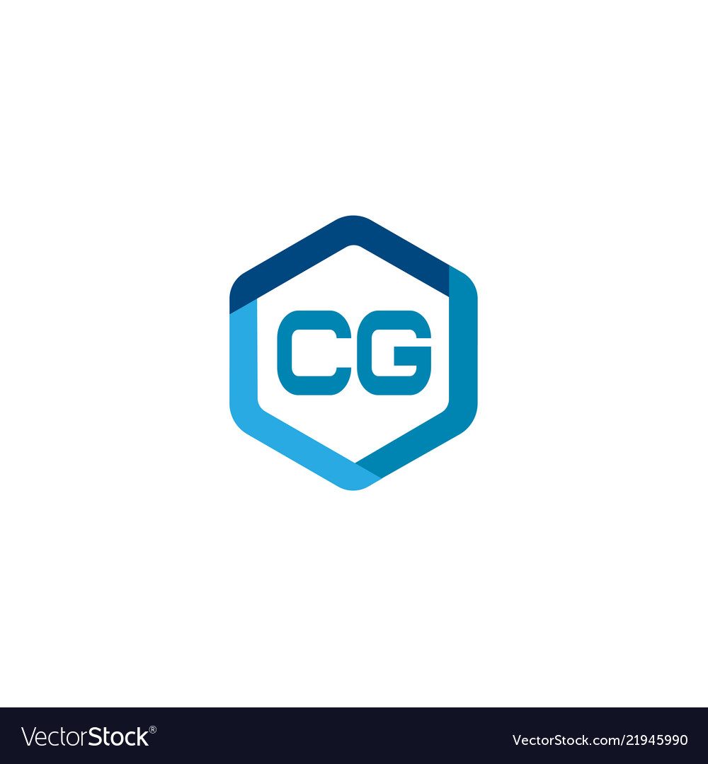 Initial letter cg logo template design