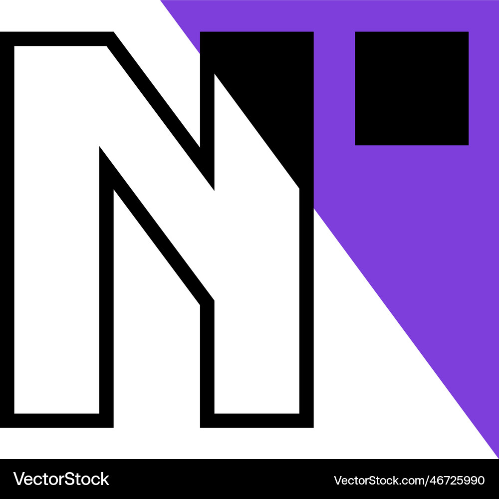 Ordinal number mark with purple triangle geometric