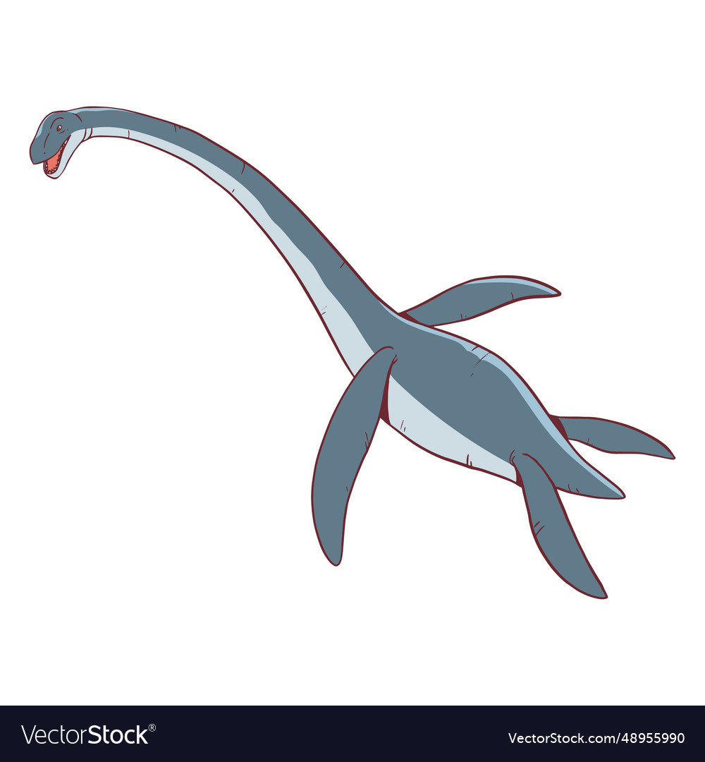 Plesiosaur dinosaur Royalty Free Vector Image - VectorStock