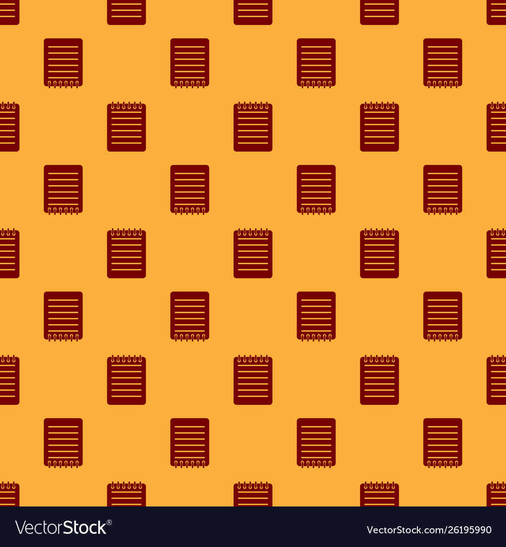 Red notebook icon isolated seamless pattern
