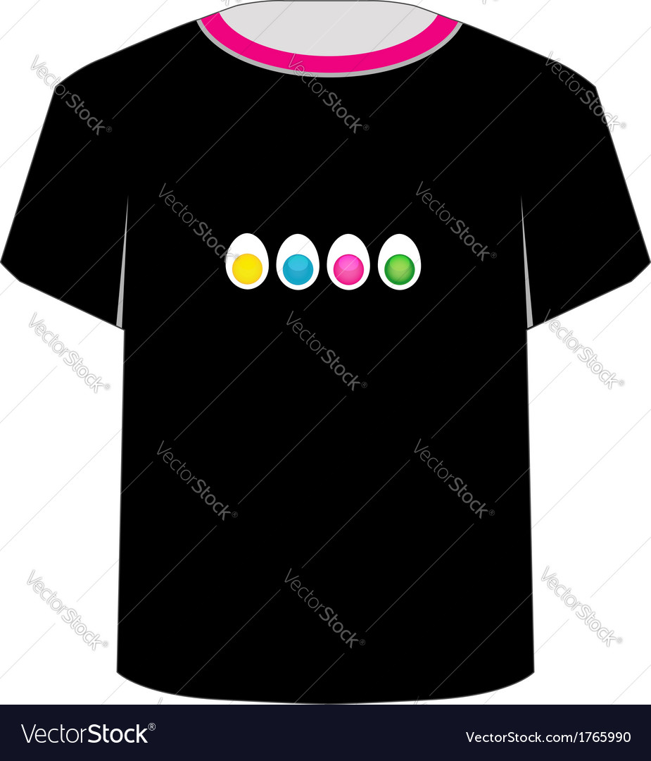 T shirt template- colorful eggs