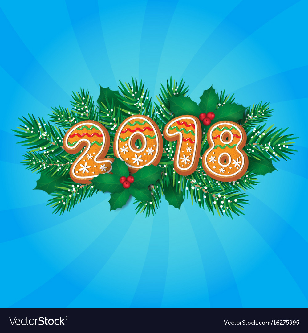 2018 year greeting card design