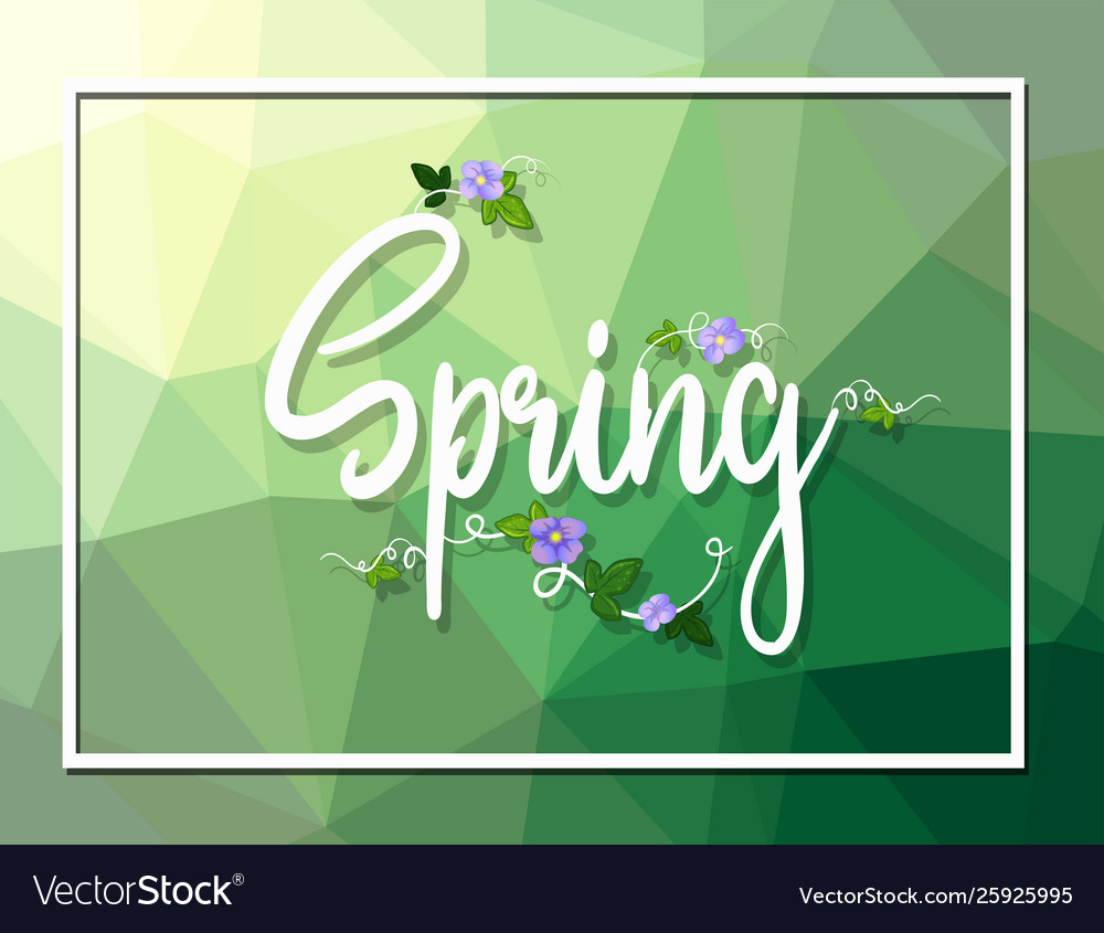 A spring text template Royalty Free Vector Image